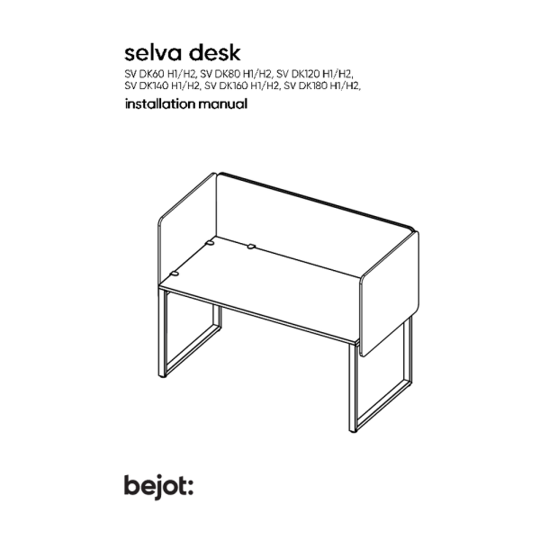 selva desk - installation manual